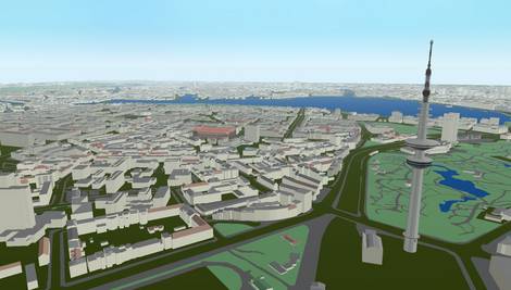 3D Stadtmodell Hamburg